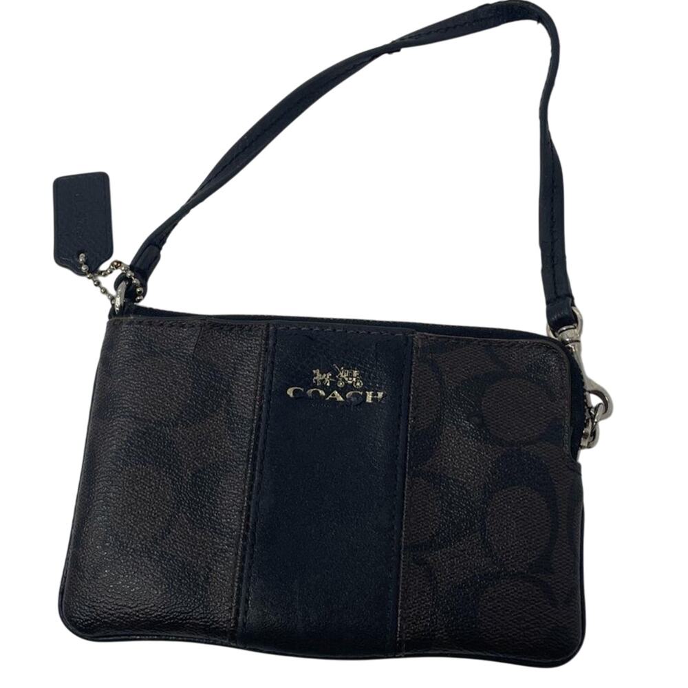 Coach Black and Brown Wristlet